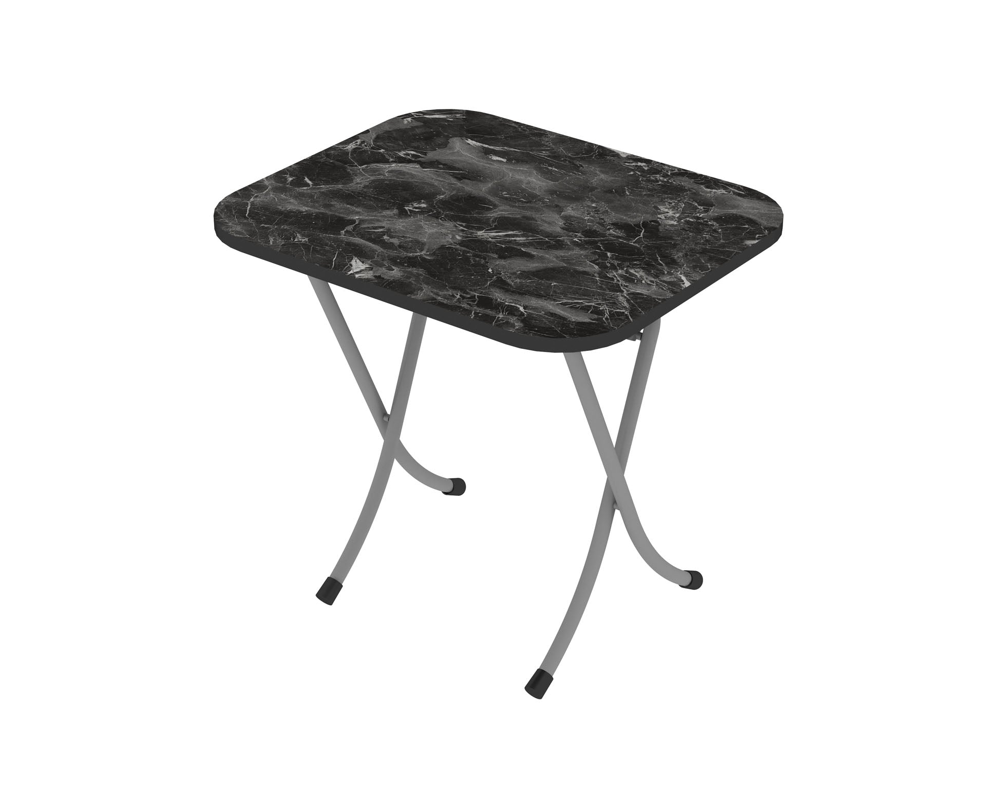 Összecsukható Piknikasztal 50X60 - Fekete Márvány
