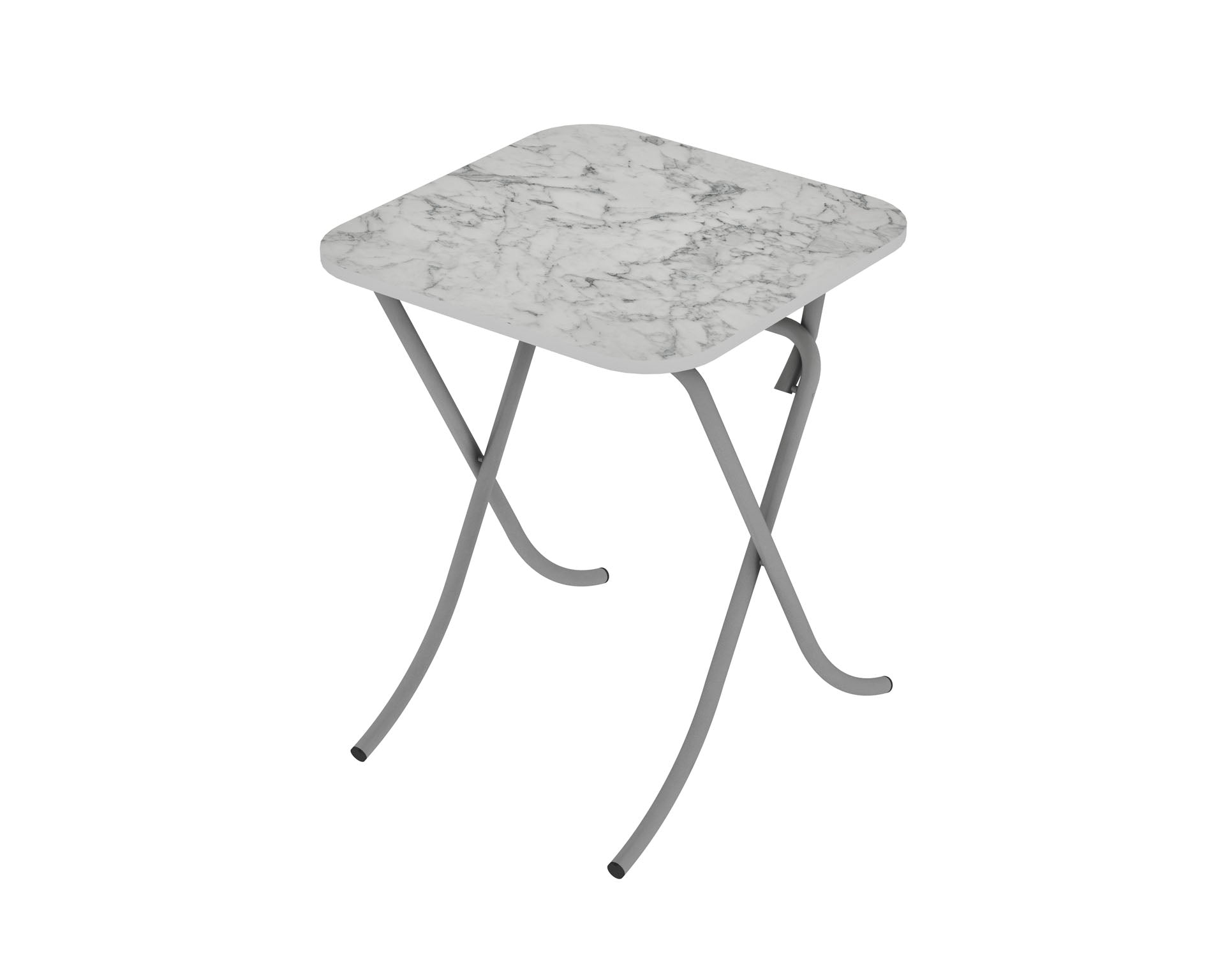 Összecsukható Asztal 60X60 - Fehér Márvány