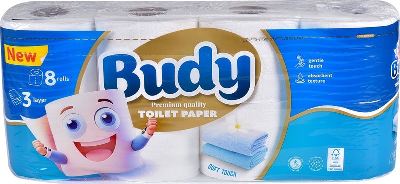 BUDY TOILET PAPÍR 3RTG 19M 8TEK CSOM SOFT