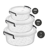 Tárolódoboz Szett 3db (250ML-550ML-1L)