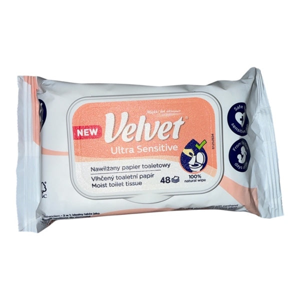 Velvet nedves toalettpapír 48 db-os ultra sensitive