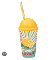 650 ml pohár szívószállal