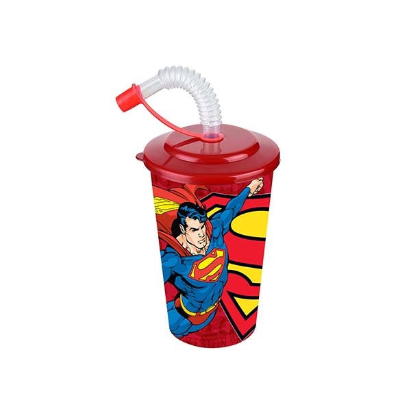 Pohár Fedővel És Szívószállal Superman