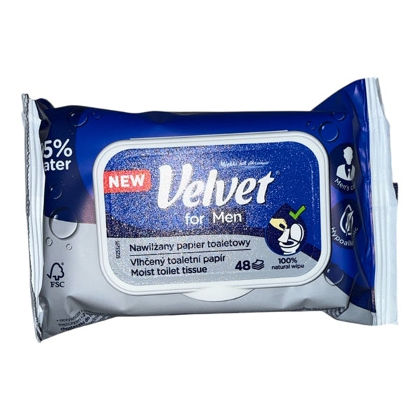 Velvet nedves toalettpapír 48 db-os MEN