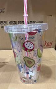 Szívószálas Pohár