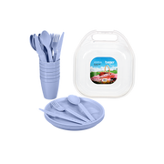 Műanyag piknik étkészlet