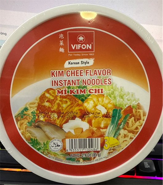 Koreai stílusú Instant tészta Kim Chi ízesítéssel 85g x 12 tál 8935311130486