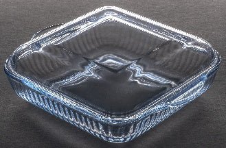 Négyzet Sütő Üvegfedővel 23Cm