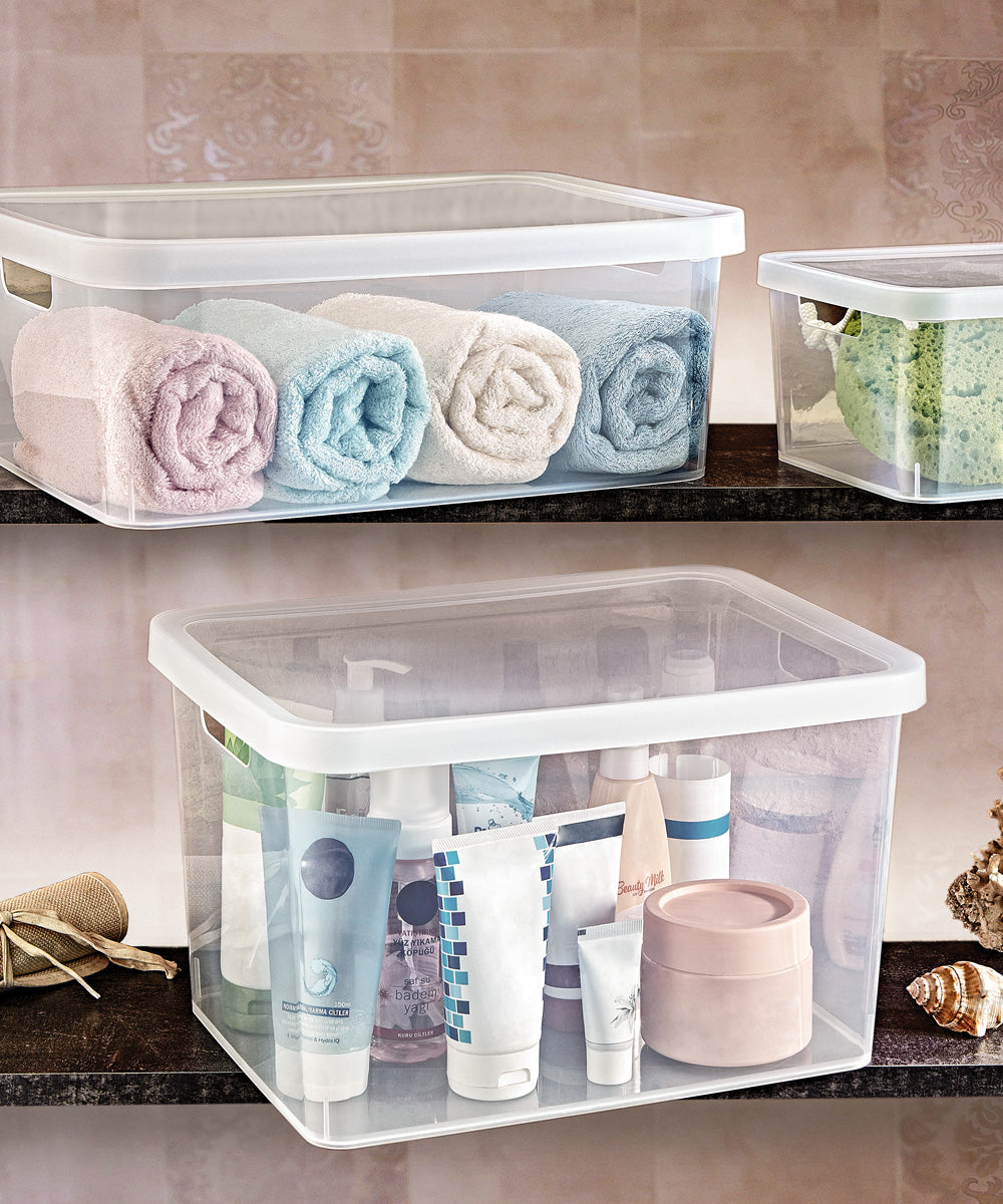 Átlátszó Tárolódoboz Fedeles